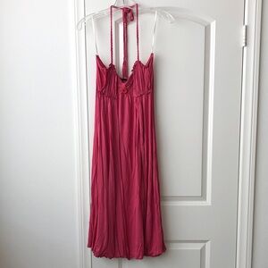 Soho Pink Braided Halter Dress